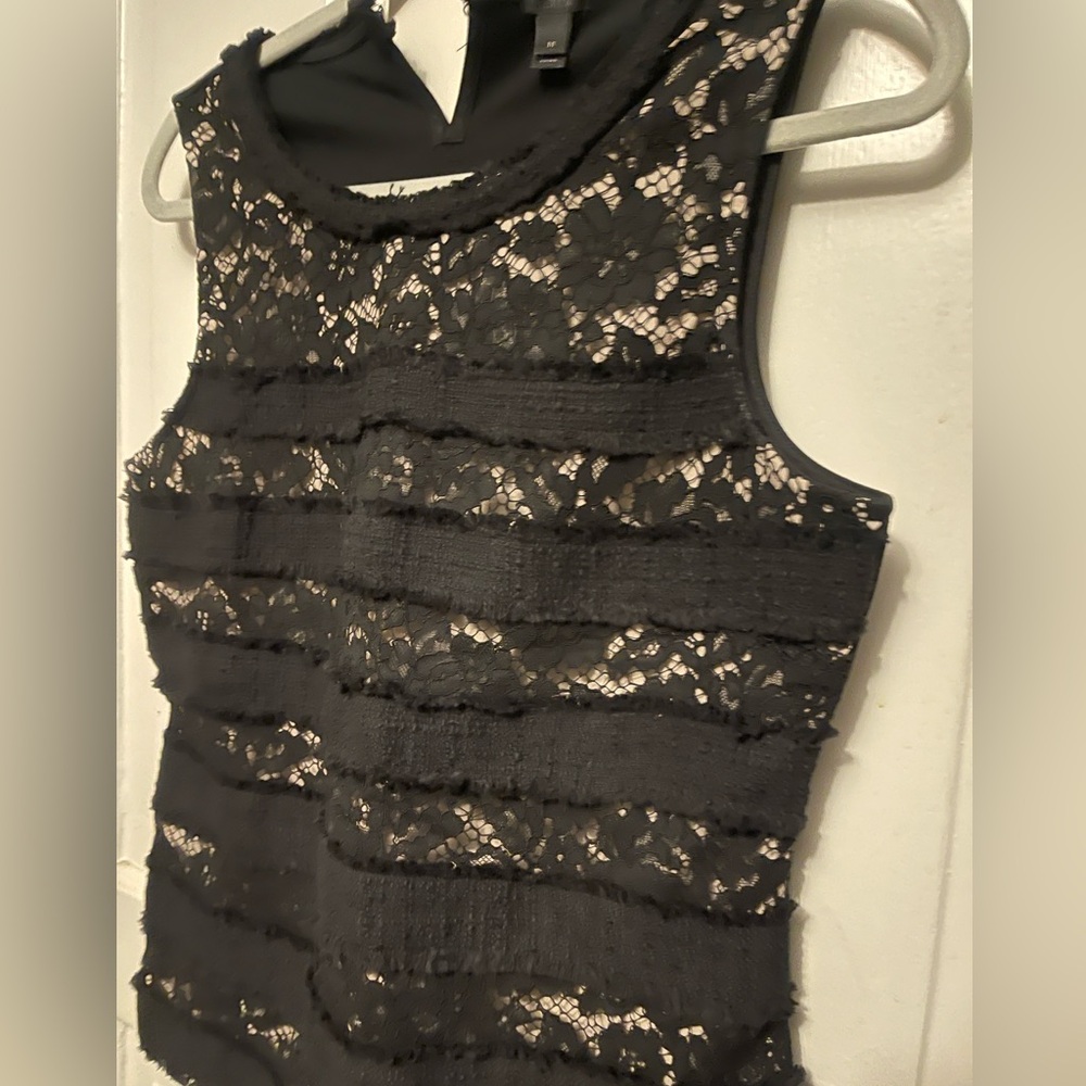 J. Crew NWOT Black Lace Sleeveless Blouse - Picture 7 of 16